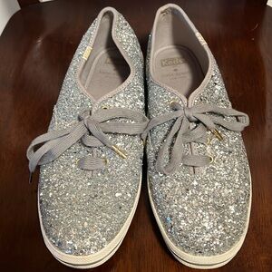 Keds silver glitter shoes